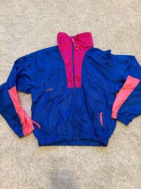 Vintage hot pink  Windbreaker Jacket